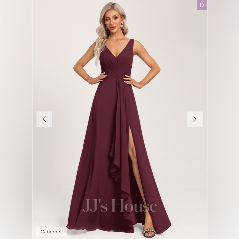 JJ’s House A-Line V-Neck Chiffon Dress